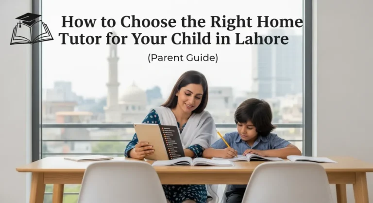 How to Choose the Right Home Tutor for Your Child in Lahore (Parent Guide)