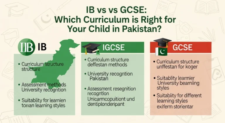IB vs IGCSE vs GCSE: Which Curriculum is Right for Your Child in Pakistan?