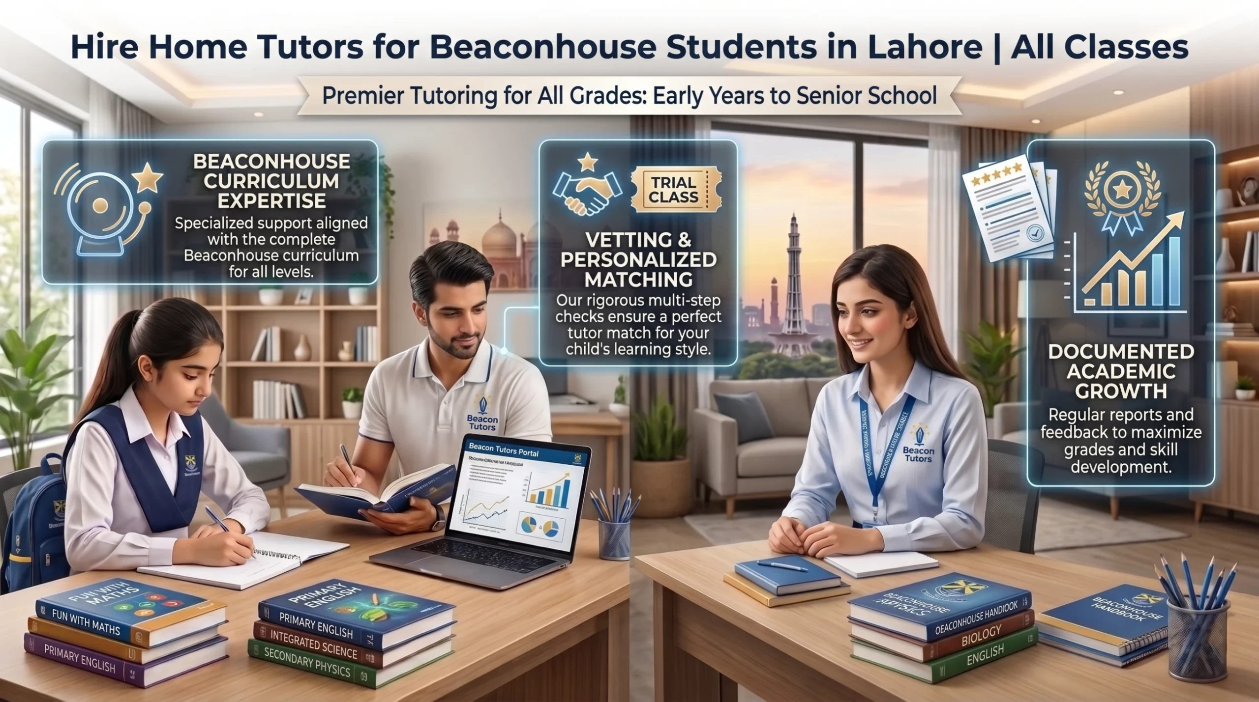 Hire Home Tutors for Beaconhouse Students in Lahore All Classes